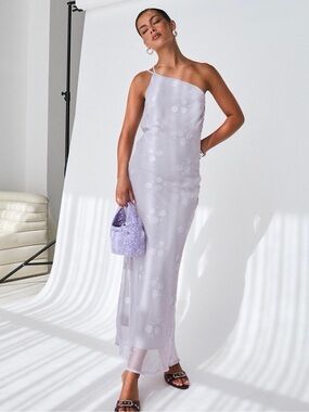 Princess Polly Lavender Floral Slip Maxi Dress